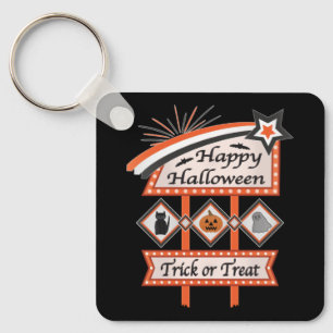 Llavero Rótulo de Halloween retro vintage - Truco o trato