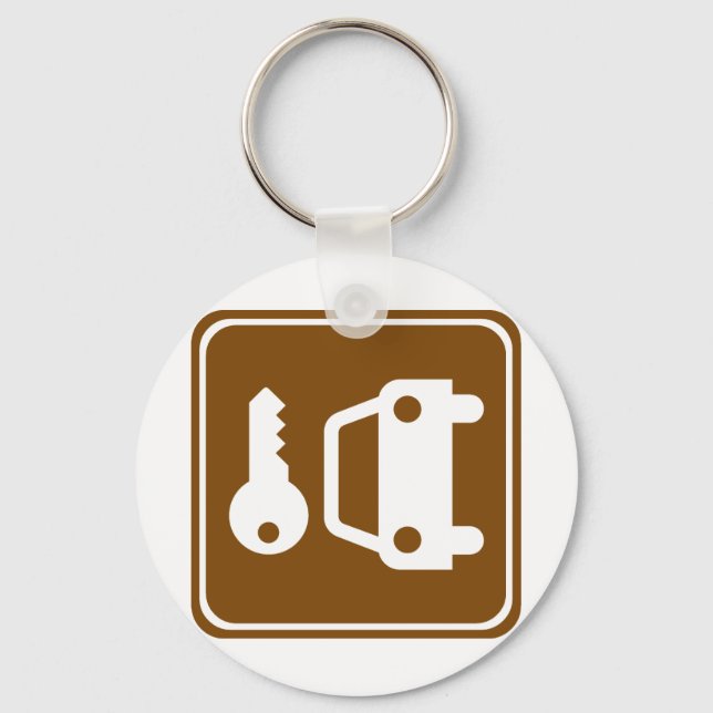 Llavero Rótulo de la autopista de alquiler de coches (Anverso)