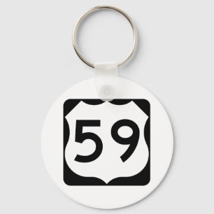 Llavero Rótulo de la ruta 59 de los E.E.U.U.