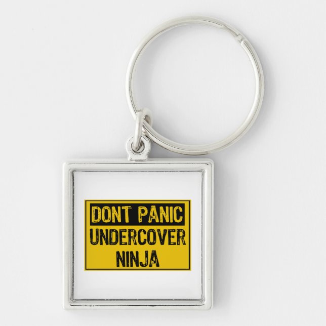 Llavero Rótulo de no pánico - Ninja encubierta (Frente)
