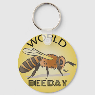 Llavero Rótulo del Día Mundial de la Abeja