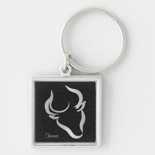 Llavero Rótulo del zodiaco del tauro (Frente)