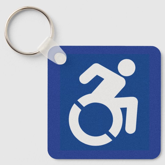 Llavero Rótulo discapacitado moderno (Anverso)