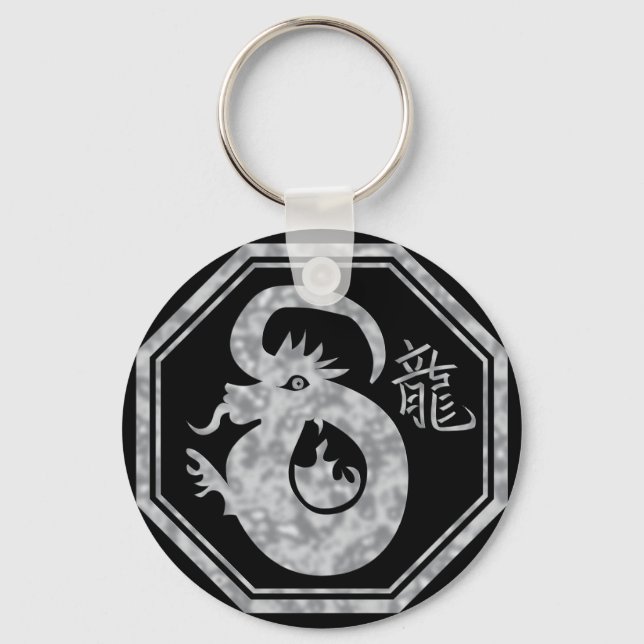Llavero Rótulo Dragón zodiaco chino (Anverso)