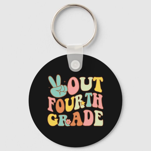 Llavero Rótulo en cuarto grado Groovy el último día de esc (Anverso)