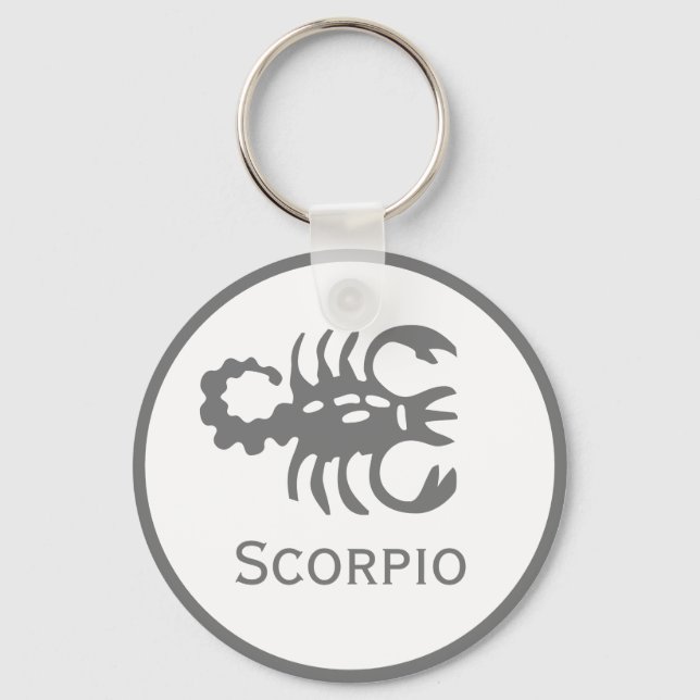 Llavero Rótulo Escorpio del diseño zodiaco (Anverso)