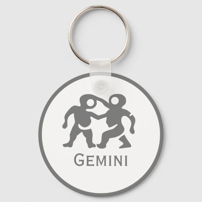 Llavero Rótulo Gemini del diseño zodiaco (Anverso)