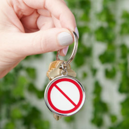 Llavero Rótulo General de Prohibición | Keychain Premium