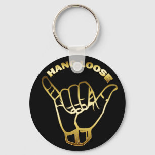 LLAVERO RÓTULO GOLD HANG LOOSE