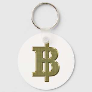 Llavero RÓTULO GOLDEN BAHT ฿ dinero tailandés ฿