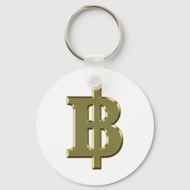 Llavero RÓTULO GOLDEN BAHT ฿ dinero tailandés ฿ (Anverso)