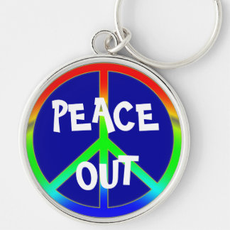 Llavero Rótulo Groovy Peace Out