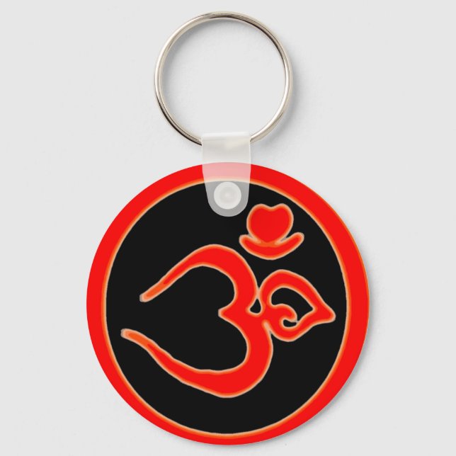 Llavero Rótulo Heart Om - Keychain de Yoga / Regalos (Anverso)