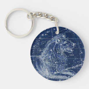 Llavero Rótulo Leo Zodiac Ilustracion de cosecha