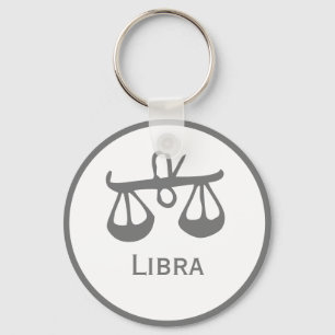 Llavero Rótulo Libra del diseño Zodiaco