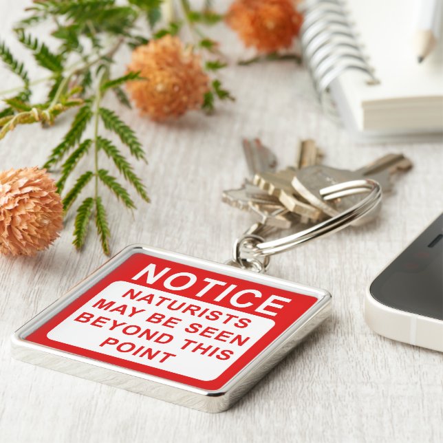 Llavero Rótulo Naturist Camp/Beach (Lado)