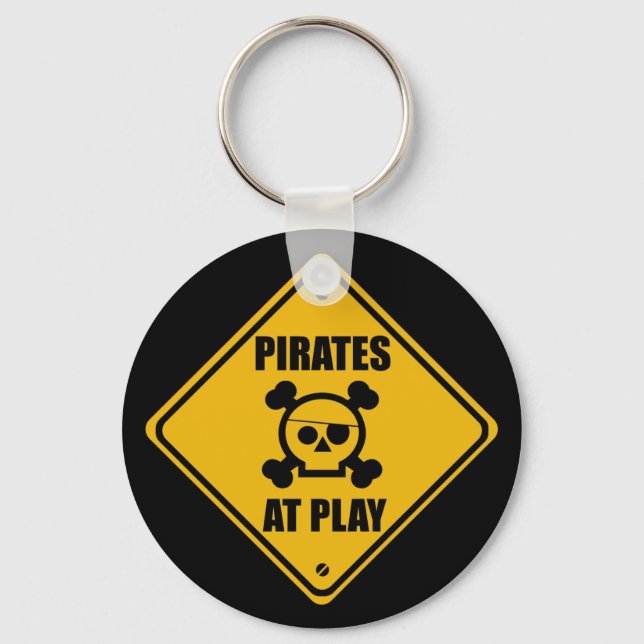 Llavero Rótulo Piratas En Juego - Keychain (Anverso)