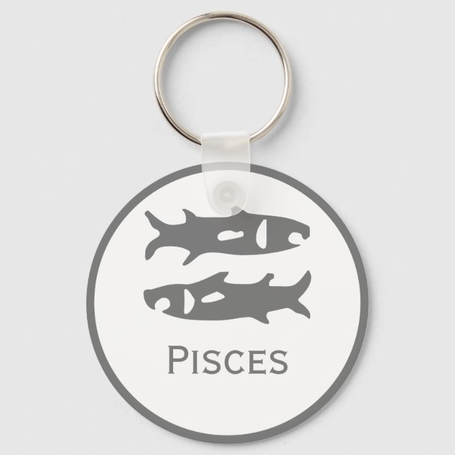 Llavero Rótulo Pisces del diseño Zodiac (Anverso)