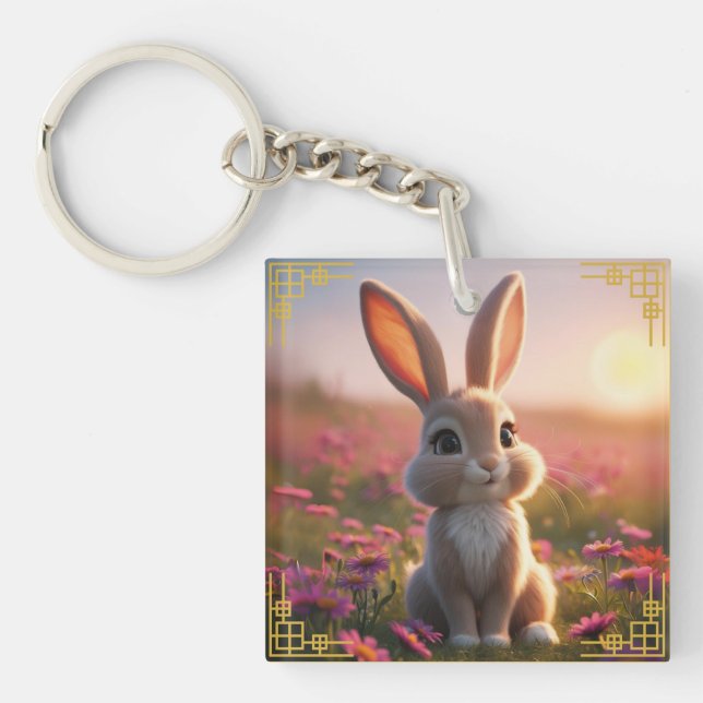 Llavero Rótulo Rabbit Zodiac (Frente)