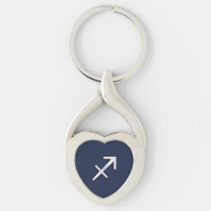 Llavero Rótulo Sagittarius Zodiac al estilo de fibra de ca