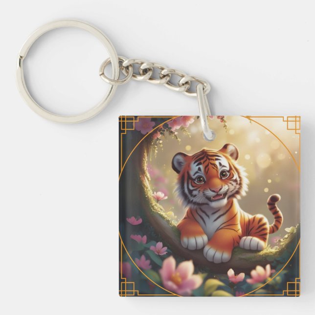 Llavero Rótulo Tiger Zodiac (Frente)