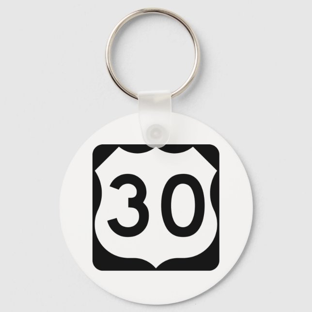 Llavero RÓTULO US Route 30 (Anverso)