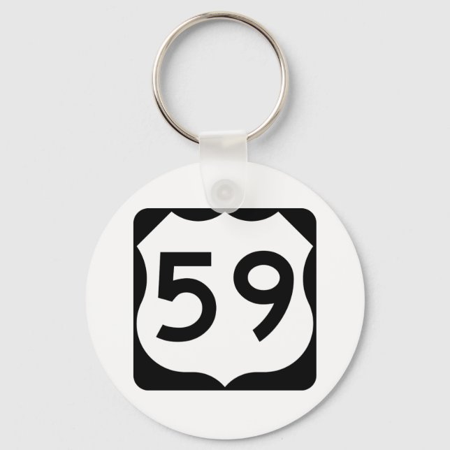 Llavero RÓTULO US Route 59 (Anverso)