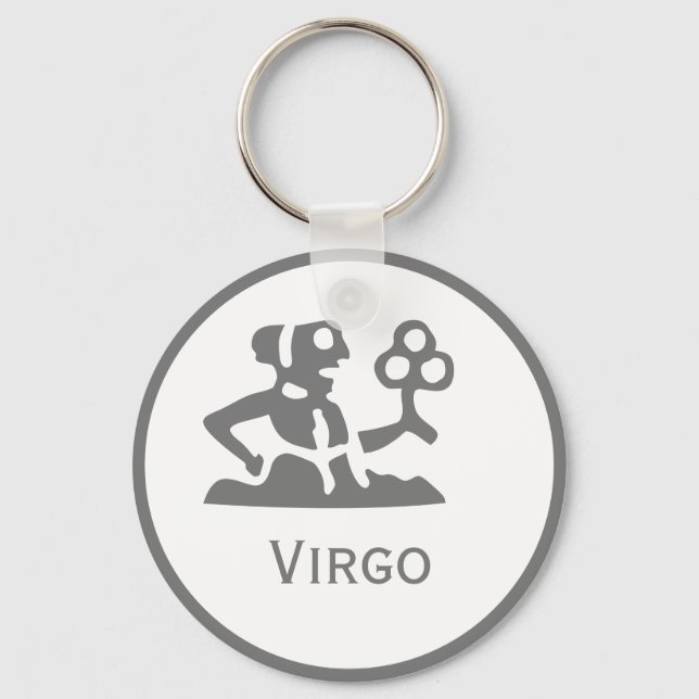 Llavero Rótulo Virgo del Diseño Zodiaco (Anverso)