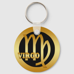 LLAVERO RÓTULO VIRGO GOLD ZODIAC