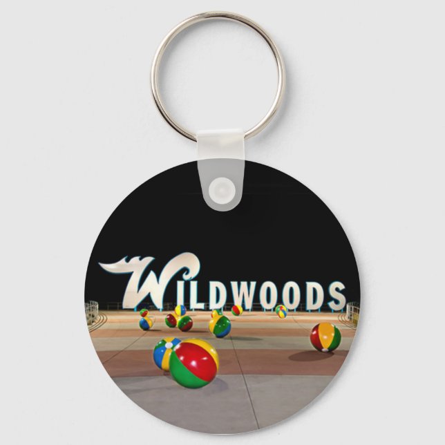 Llavero Rótulo Wildwoods en Wildwood New Jersey (Anverso)