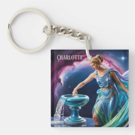 Llavero Rótulo Zodiac Aquarius Goddess