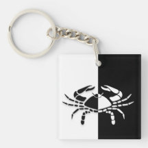 Rótulo Zodiac contra el cáncer, Keychain negra y b