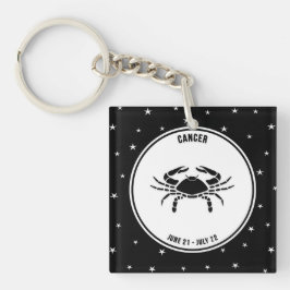 Llavero Rótulo Zodiac contra el cáncer, Keychain negra y b