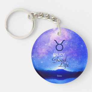 Llavero Rótulo Zodiac Taurus Dreamy Star Sky Cita
