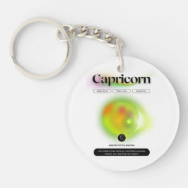 Llavero Rótulo Zodiaco moderno Capricornio Cita Elemento T
