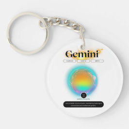Llavero Rótulo Zodiaco moderno Elemento Aire De Cita Gemin