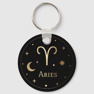 Llavero Rótulo Zodiaco Oro/Aries