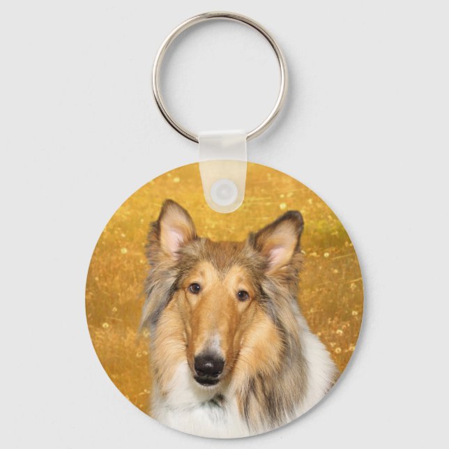 Llavero Rough Collie (Anverso)