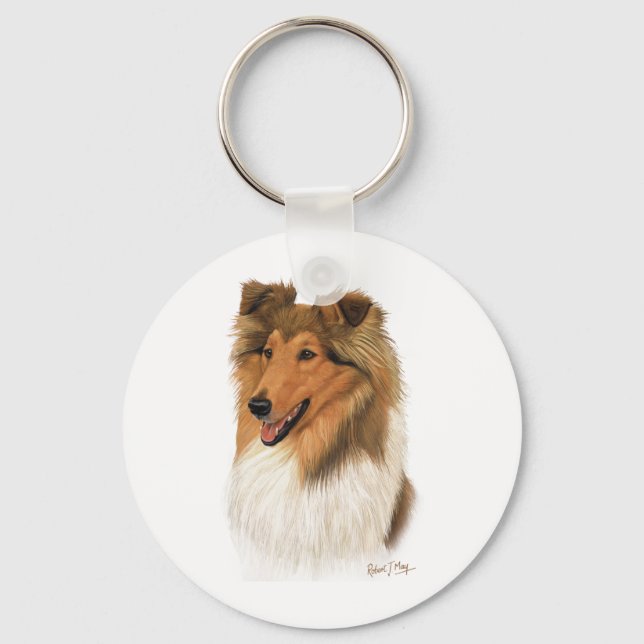 Llavero Rough Collie (Anverso)