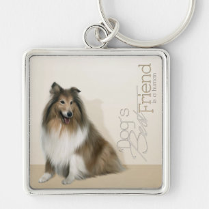 Llavero Rough Collie Keychain