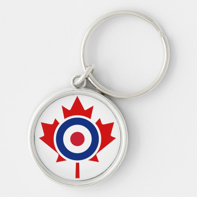 Llavero Roundel del objetivo de hockey curvado de Mod Cana (Frente)