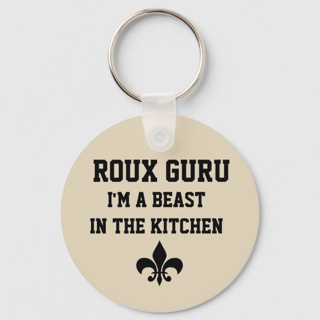 Llavero Roux Guru Rougarou Funny Louisiana Keychain (Anverso)