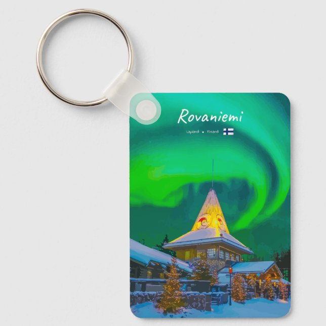 Llavero Rovaniemi, Finlandia - Magic Aurora Classic (Anverso)