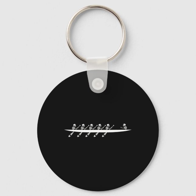 Llavero Rowing Skeleton Row Boats Paddle Coxswain Hallowee (Anverso)