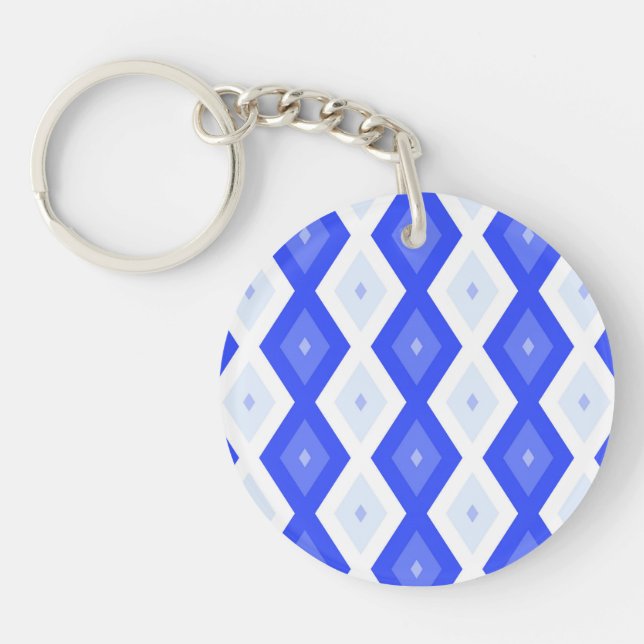 Llavero Royal blue diamond pattern (Frente)