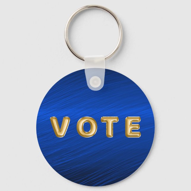 Llavero Royal Blue Metallic Graphic Vote (Anverso)