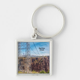 Llavero Royal Gorge Bridge Side View Square Keychain