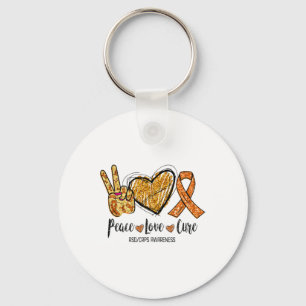 Llavero Rsdcrps Concienciación Paz Naranja Cure