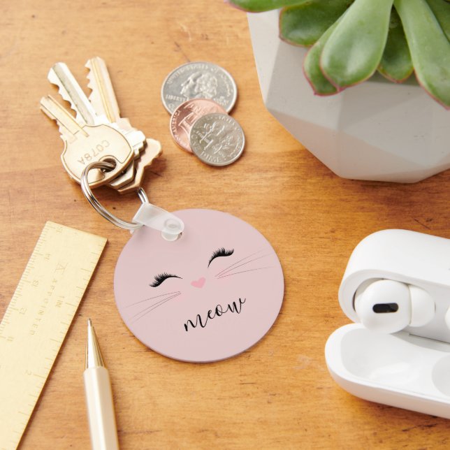 Llavero Rubor PInk Meow Whiskers Kitty (Escritorio )