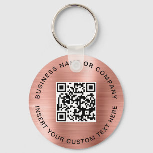 Llavero Rubor Pink QR Code Moderno Business